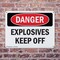 Signmission Explosives Keep Off Danger Sign, Plastic, 10in W x 7in L, 2PK OS-2PACK-DS-P-710-L-2338 - alternate 6